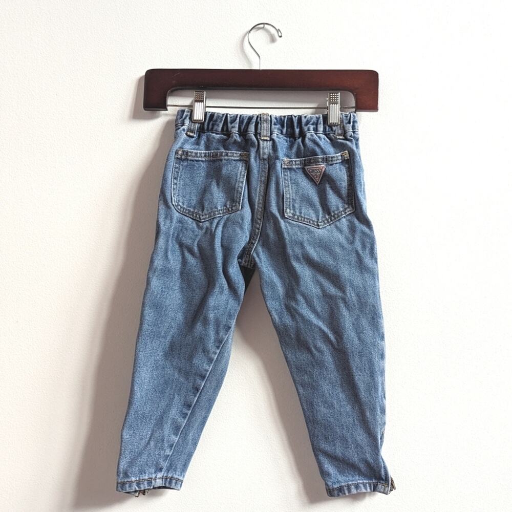 Vtg 90s Guess Jeans Kids 6Y Medium Wash Classic Denim Tapered Retro Slouchy